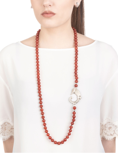 HDNY carnelian agate necklace | Necklace, Agate necklace, Shop necklaces