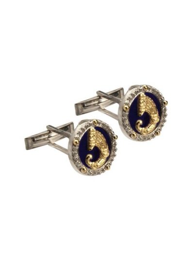 Gemelli blu Drago Argento e Oro