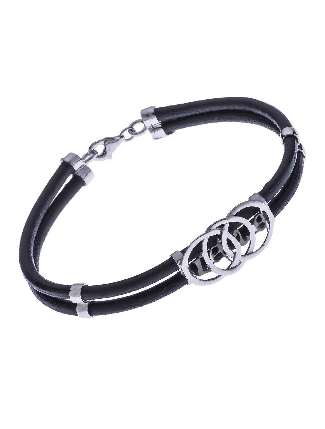 Bracciale in cuoio Cerchi Trinitari