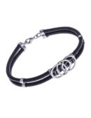 Bracciale in cuoio Cerchi Trinitari