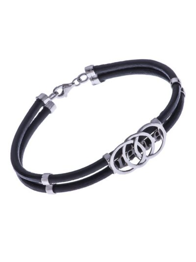 Bracciale in cuoio Cerchi Trinitari