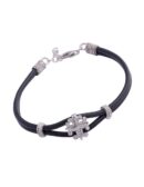 Bracciale croce Excalibur nero
