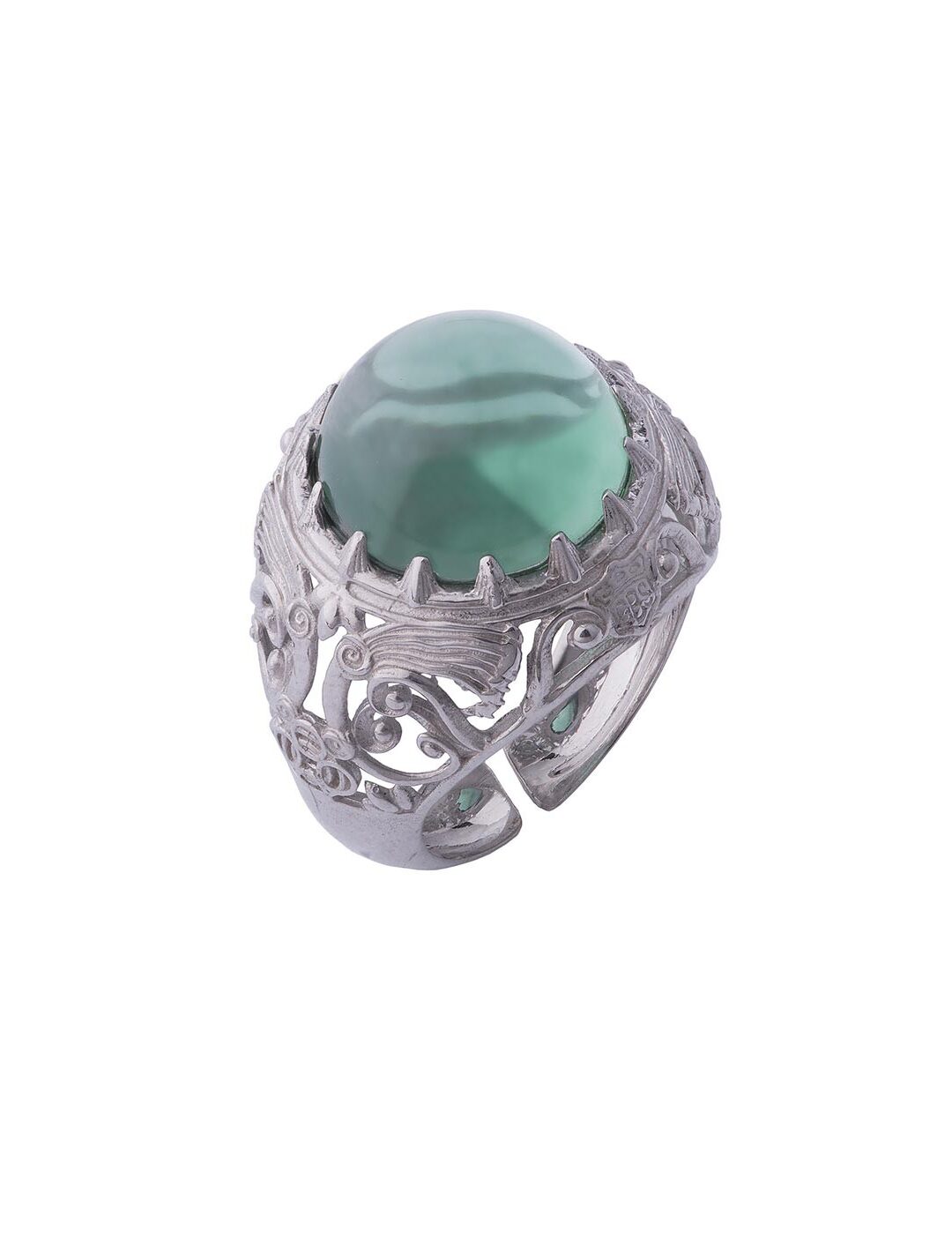 Anello Cabochon Verde