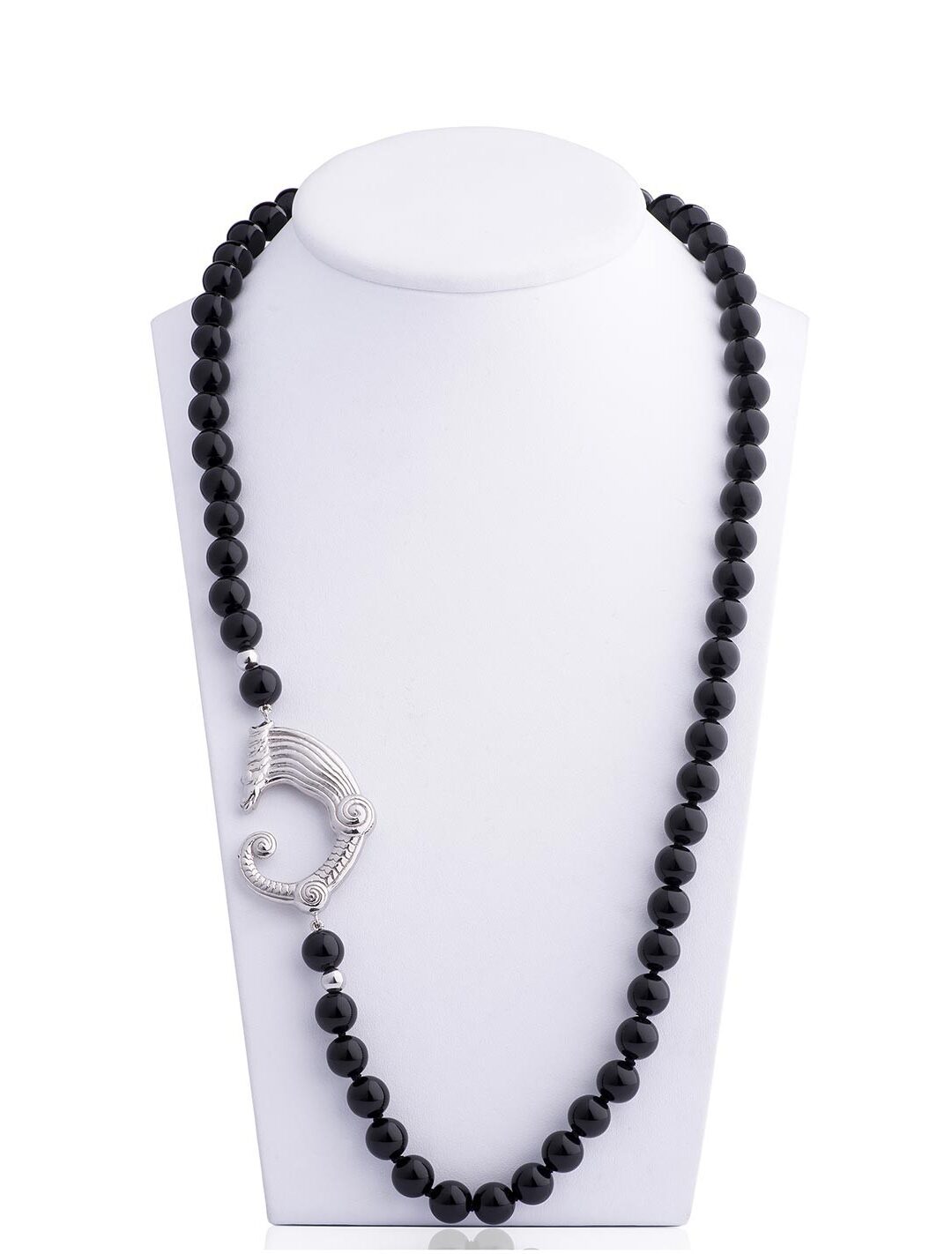 Collana agate nere e drago