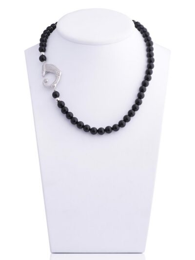 Girocollo agate nere e drago