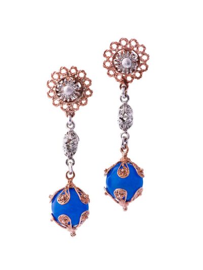 Orecchini Emotion Agata blu