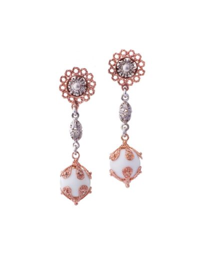 Orecchini Emotion Agata bianca