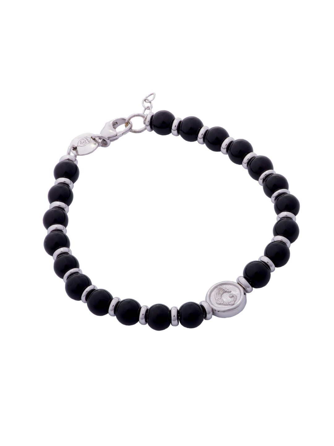Bracciale Drago medal agate argento