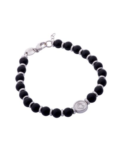 Bracciale Drago medal agate argento