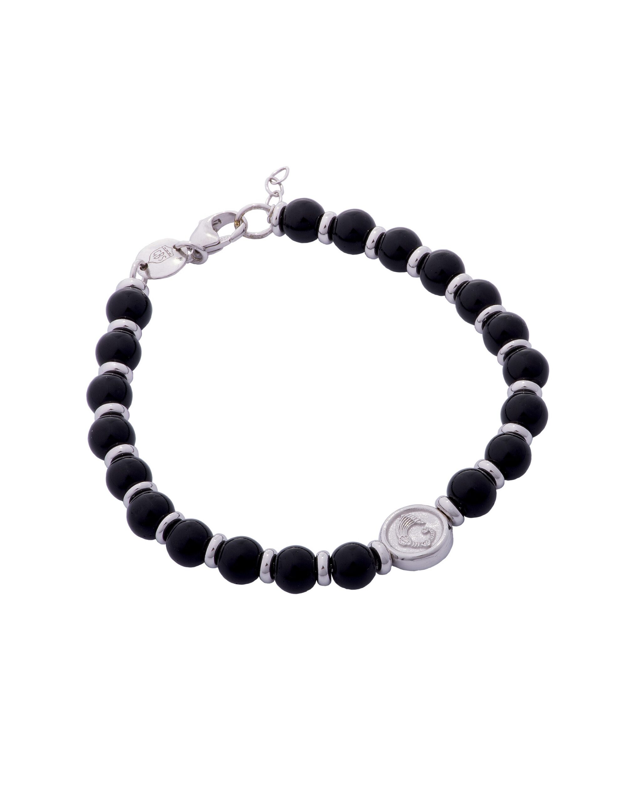 Bracciale Drago medal agate argento