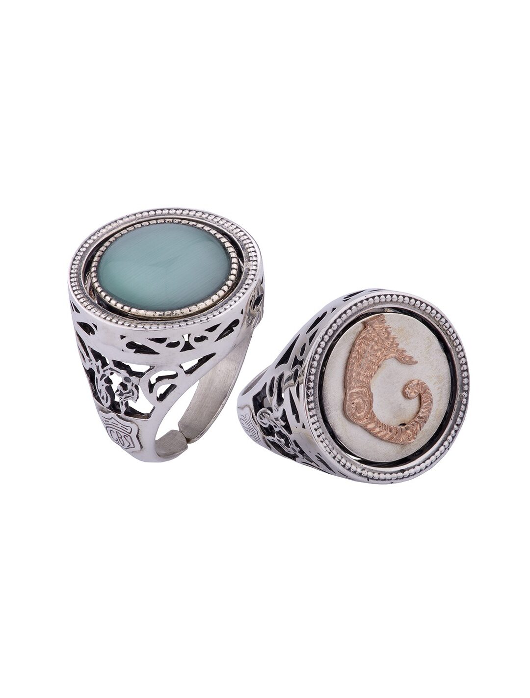 Anello Opplà Verde Acqua