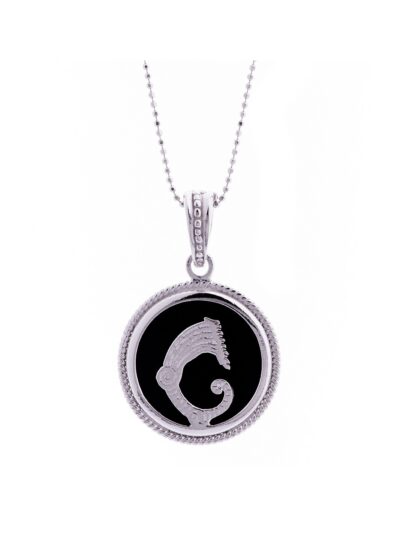 Ciondolo Mistero del Drago agata nera