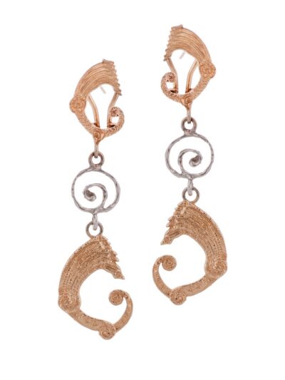 Orecchini draghi e spirale rosé