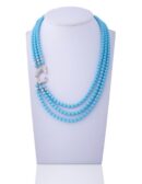 Collana a tre fili turchese e drago