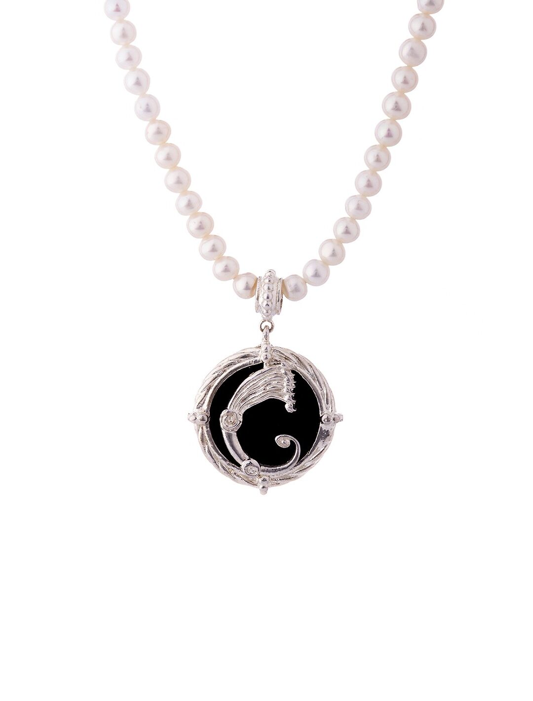 Collana perle e Drago nero