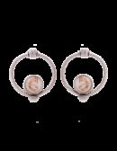 Orecchini Doppio cerchio drago Bianco