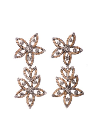 Orecchini Royale fiore doppio rosé