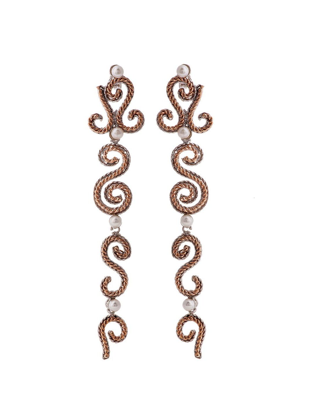 Orecchini Ghirigori pendenti e perline