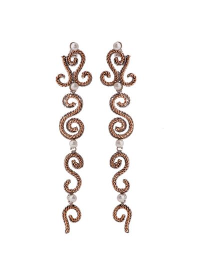 Orecchini Ghirigori pendenti e perline