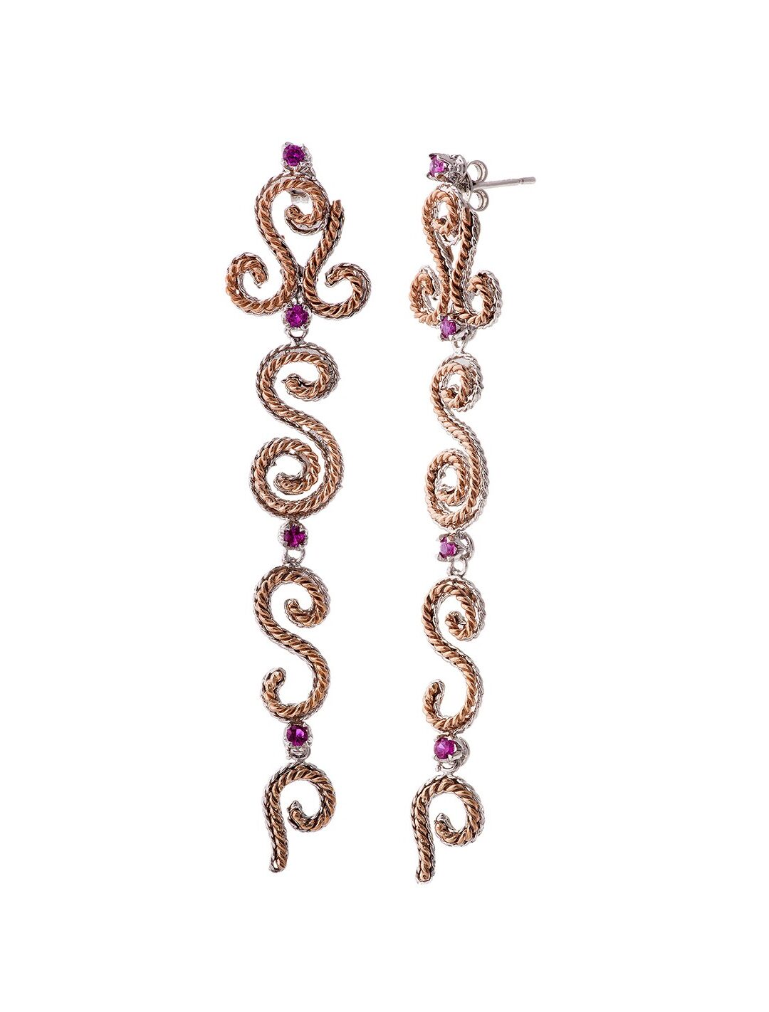 Orecchini Ghirigori pendenti e pietre