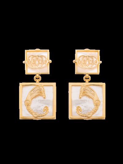 Orecchini Figurarum quadrati small dorati