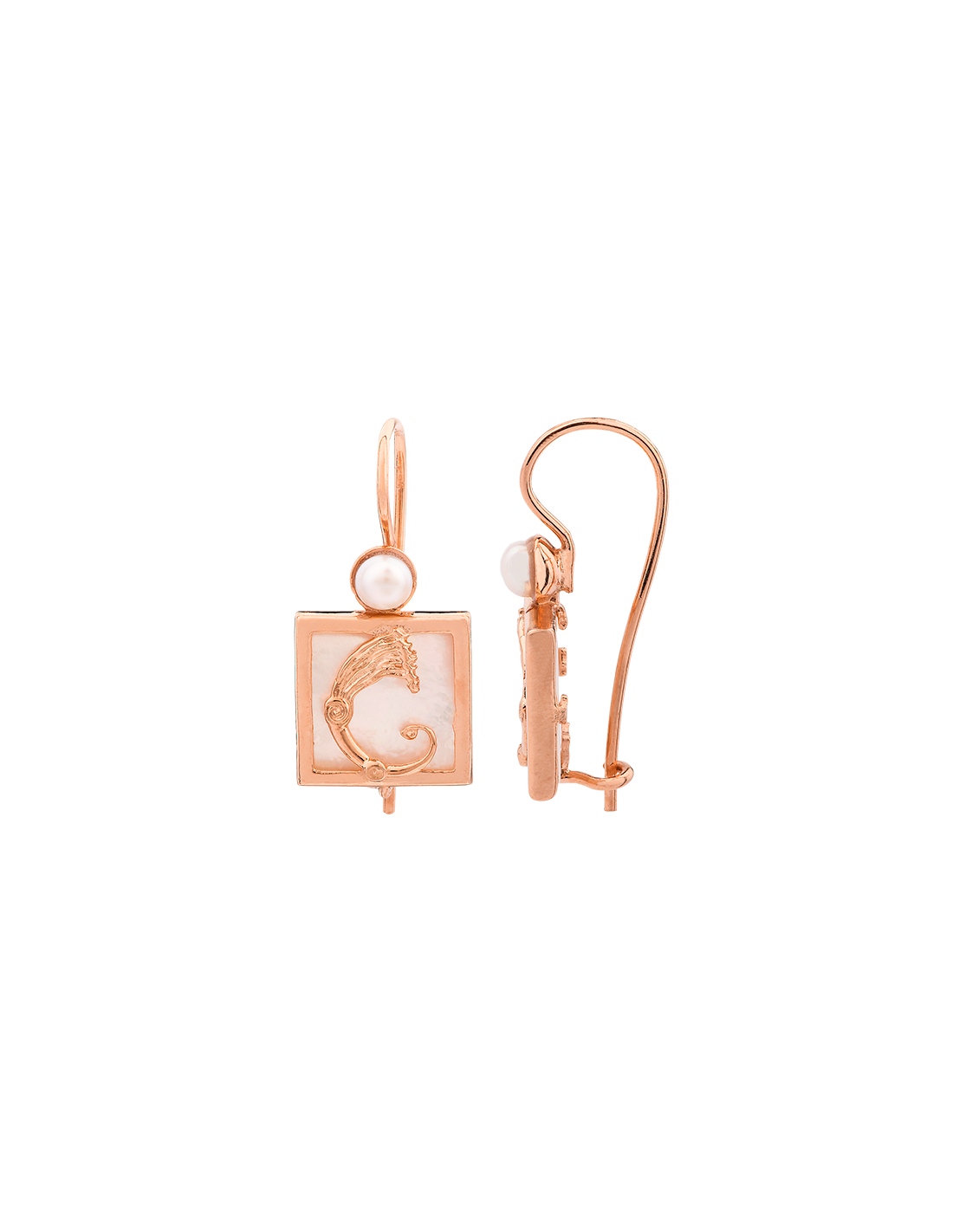 Orecchini Drago quadretti e perline