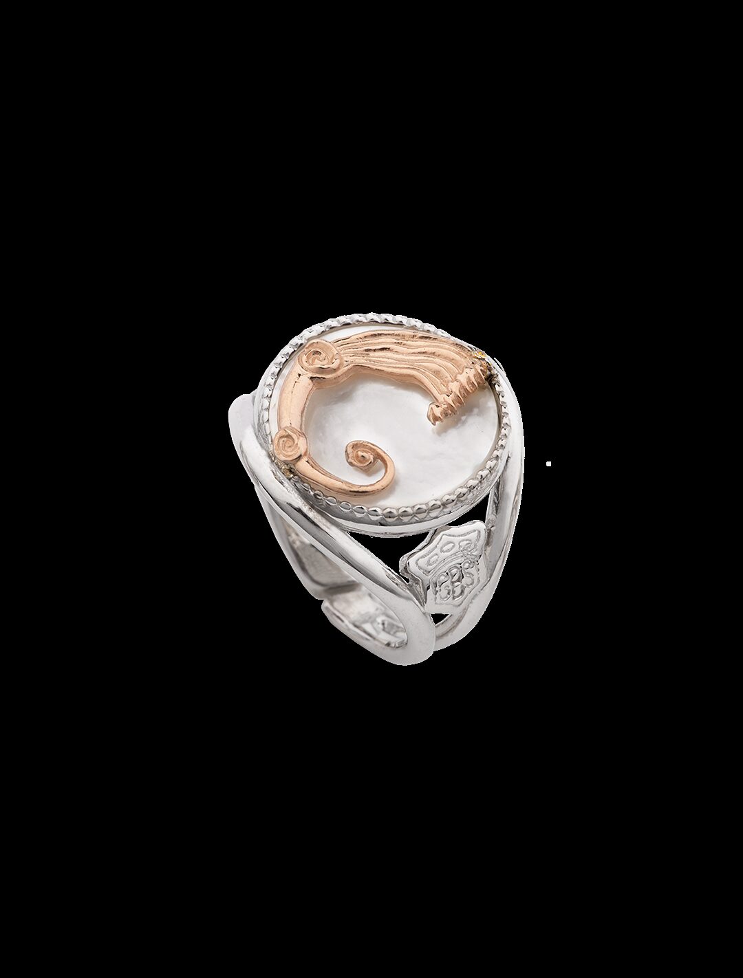 Anello Drago Nuance Bianco