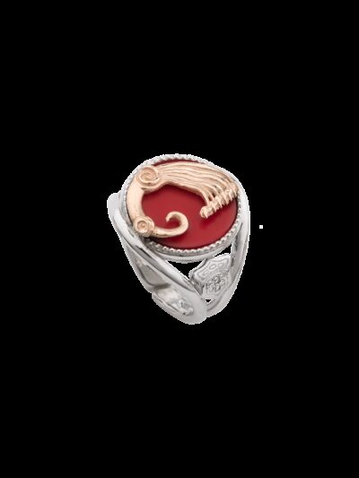 Anello Drago Nuance Corallo