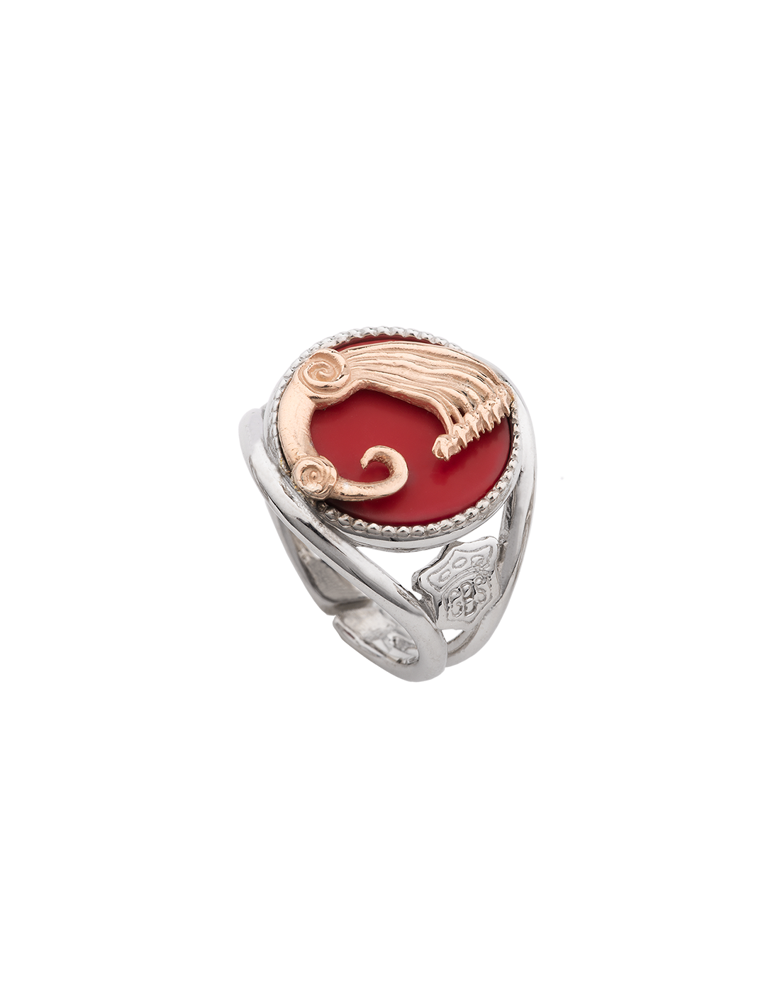Anello Drago Nuance Corallo