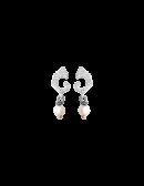 Orecchini Drago zirconi e perle small