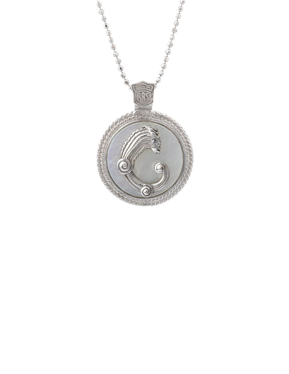 Ciondolo Drago medal bianco