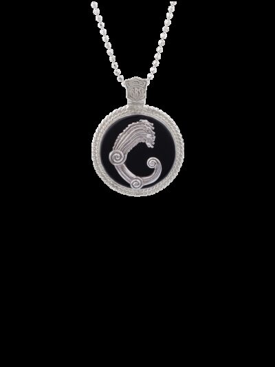 Ciondolo Drago medal nero