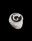 Anello Drago nero bombato