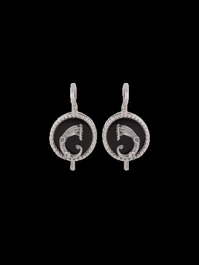 Orecchini Drago cerchietti neri