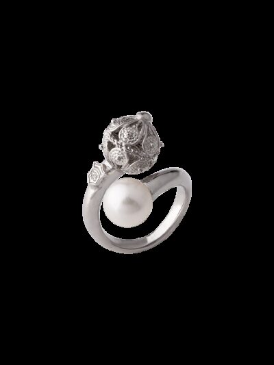 Anello Contrariè jennacca e perla