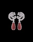 Orecchini gocce di drago corallo