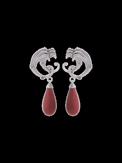 Orecchini gocce di drago corallo