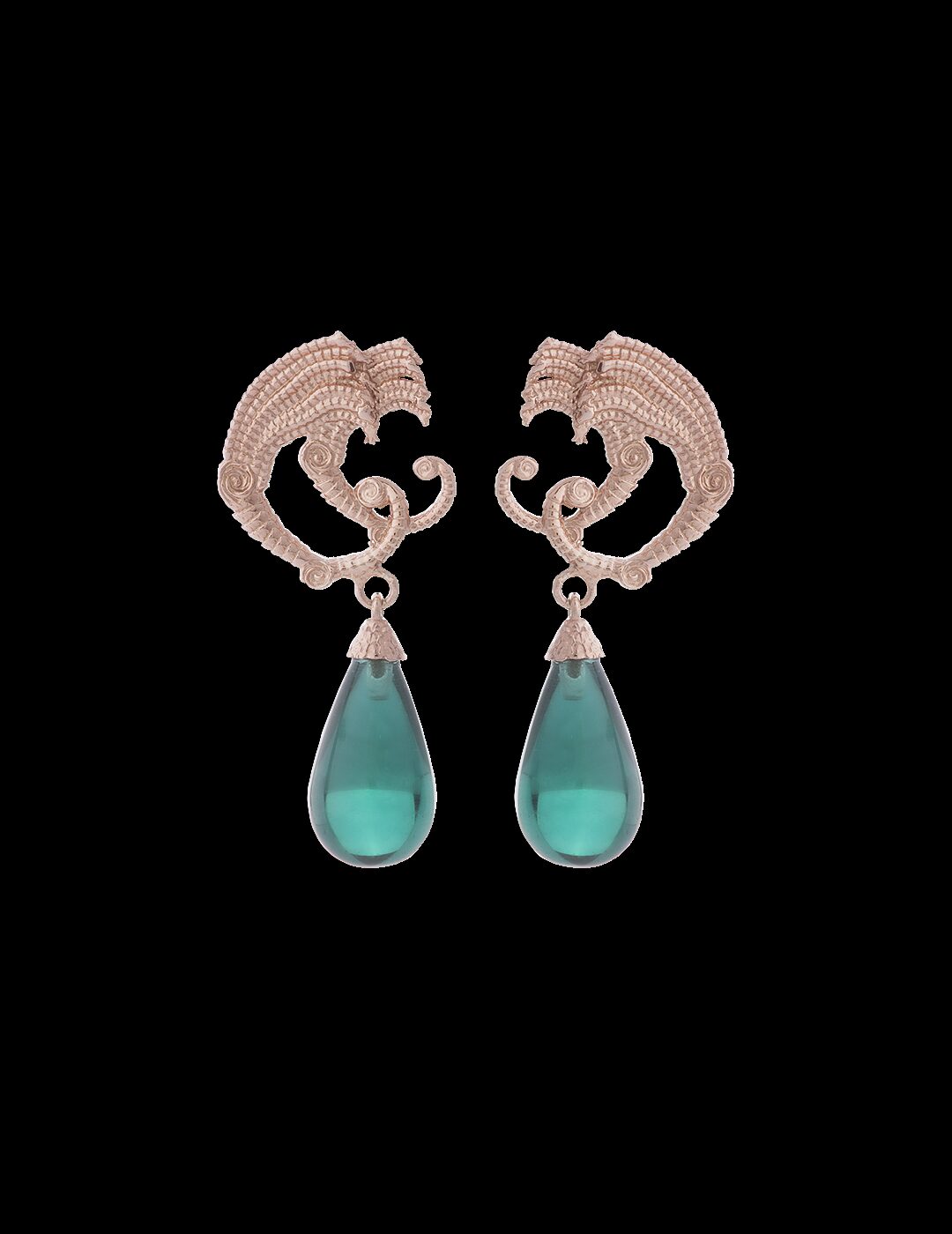 Orecchini gocce di drago verdi