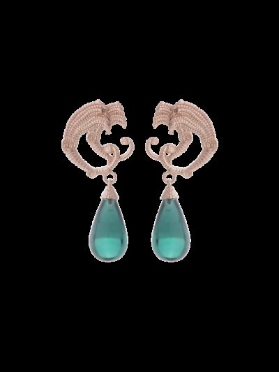 Orecchini gocce di drago verdi