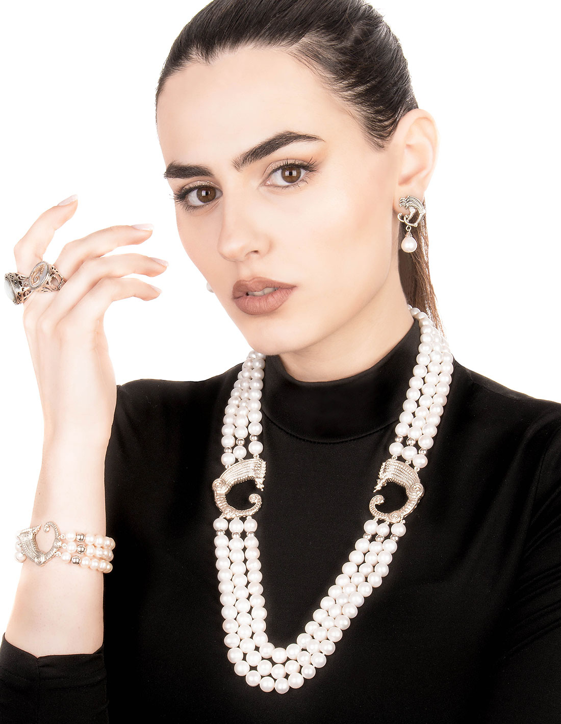 Orecchini gocce di drago perla