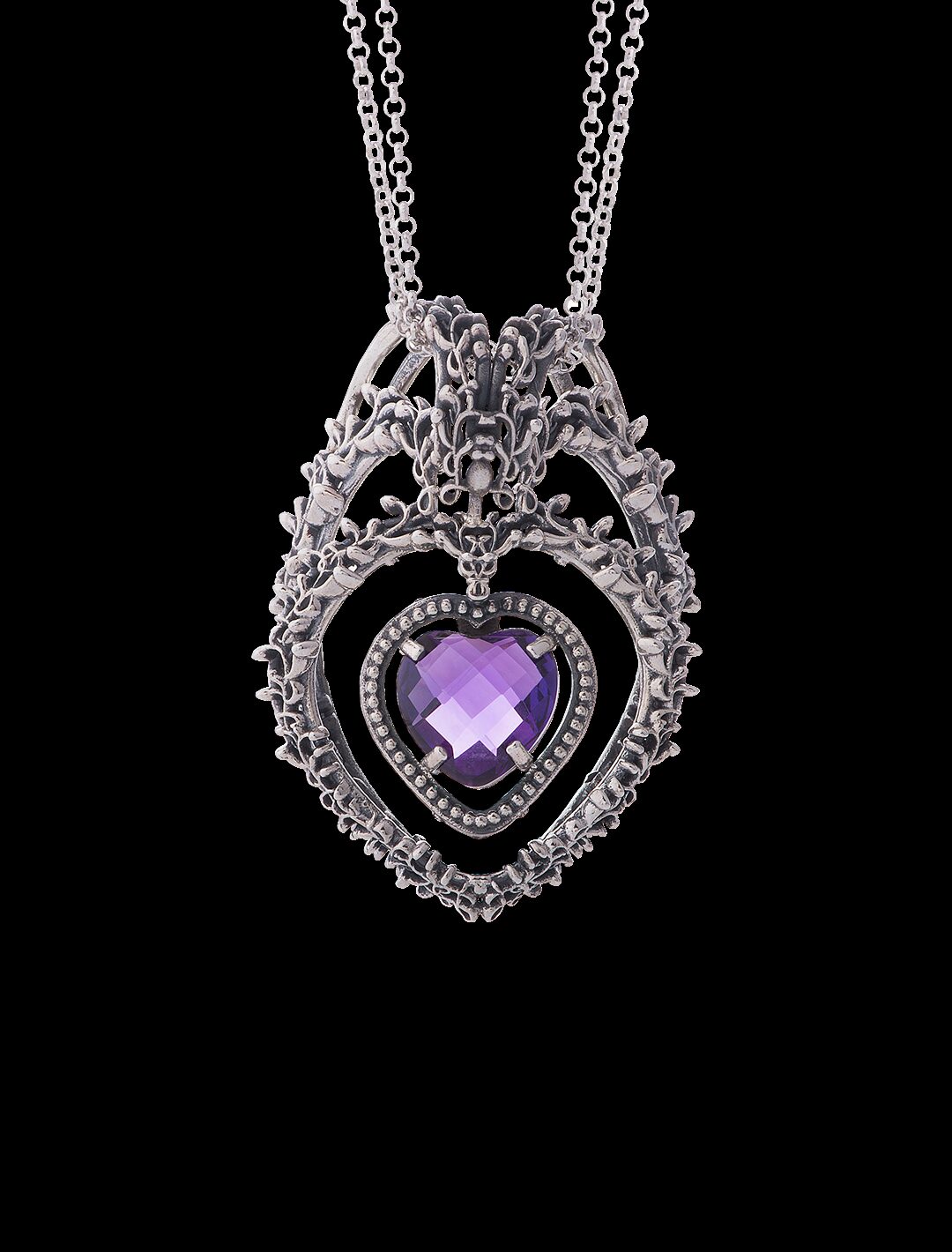 Collana Cuore nel Cuore viola