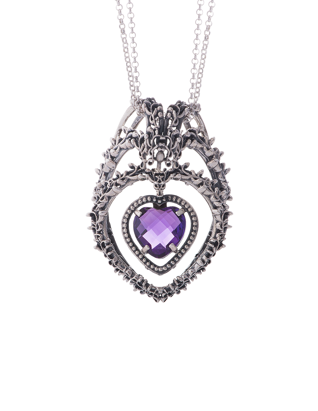 Collana Cuore nel Cuore viola