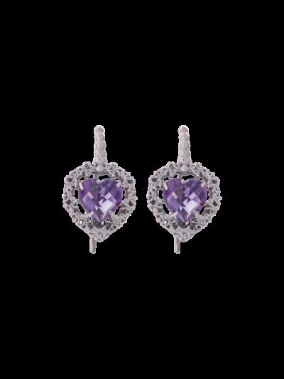 Orecchini Cuore nel Cuore viola