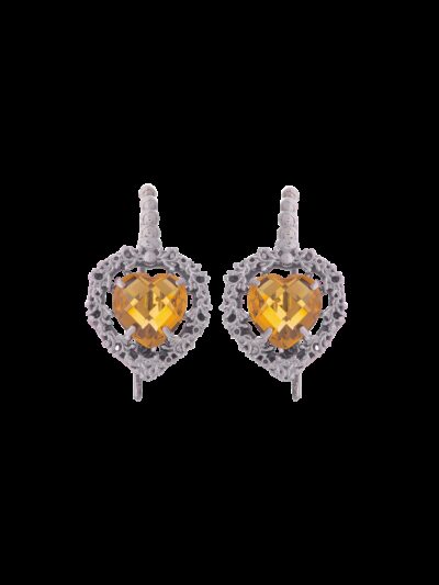 Orecchini Cuore nel Cuore giallo