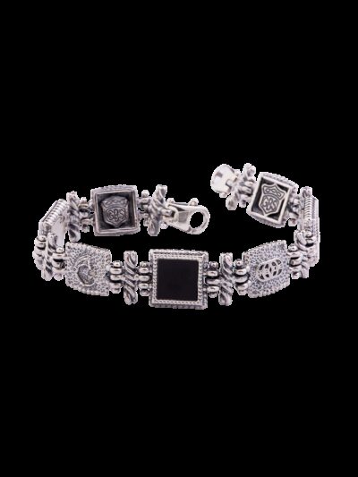 Bracciale intrecci di figure nero