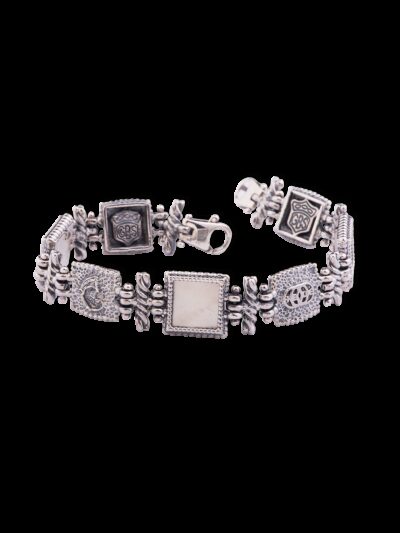 Bracciale intrecci di figure bianco