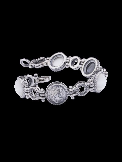 Bracciale intrecci di draghi bianco