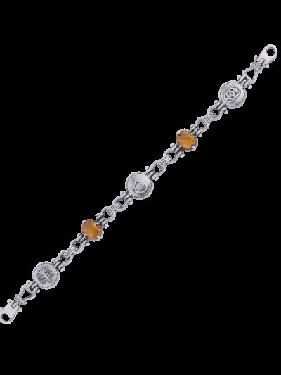 Bracciale intrecci di figure rosso/arancio