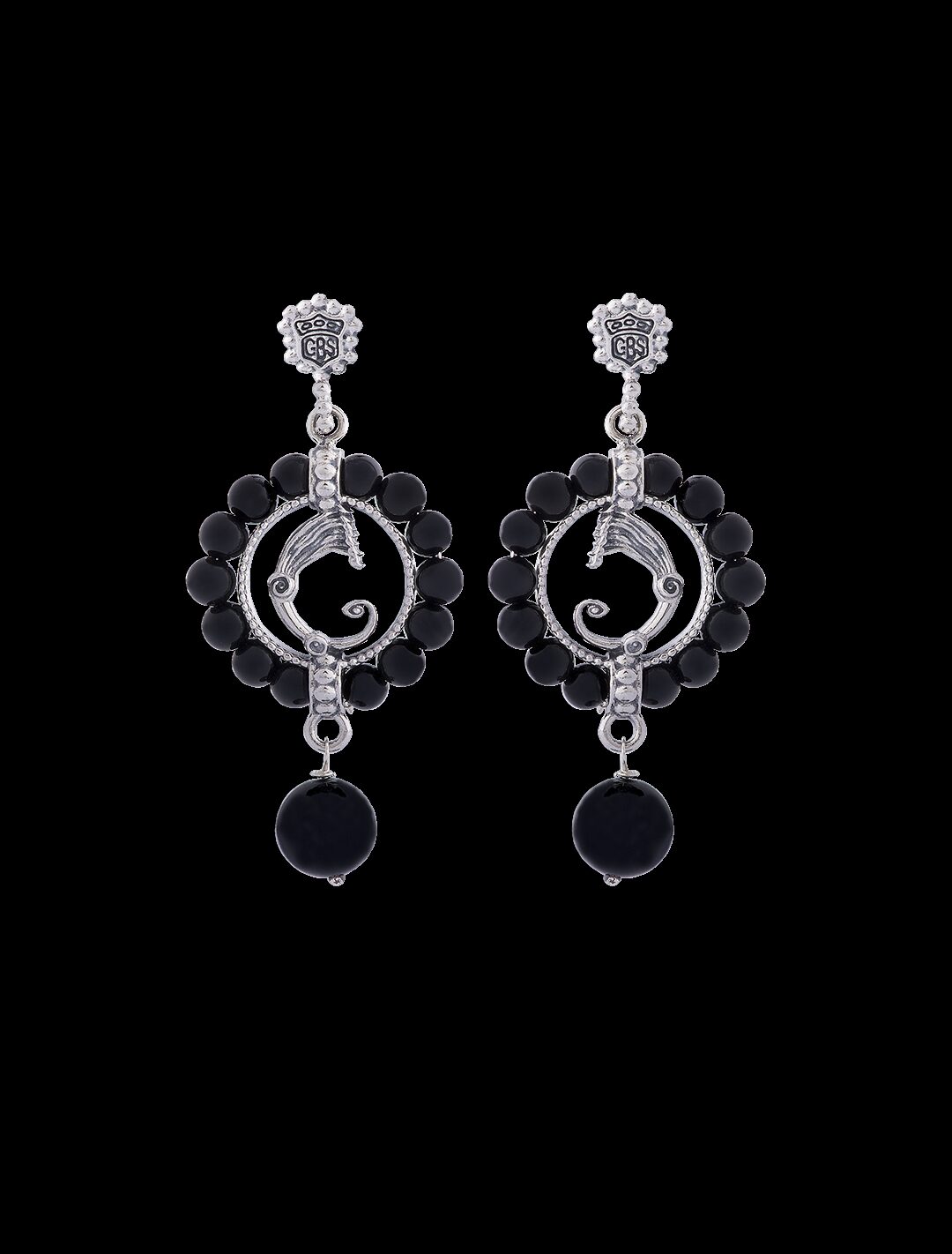 Orecchini Drago e agate pendenti