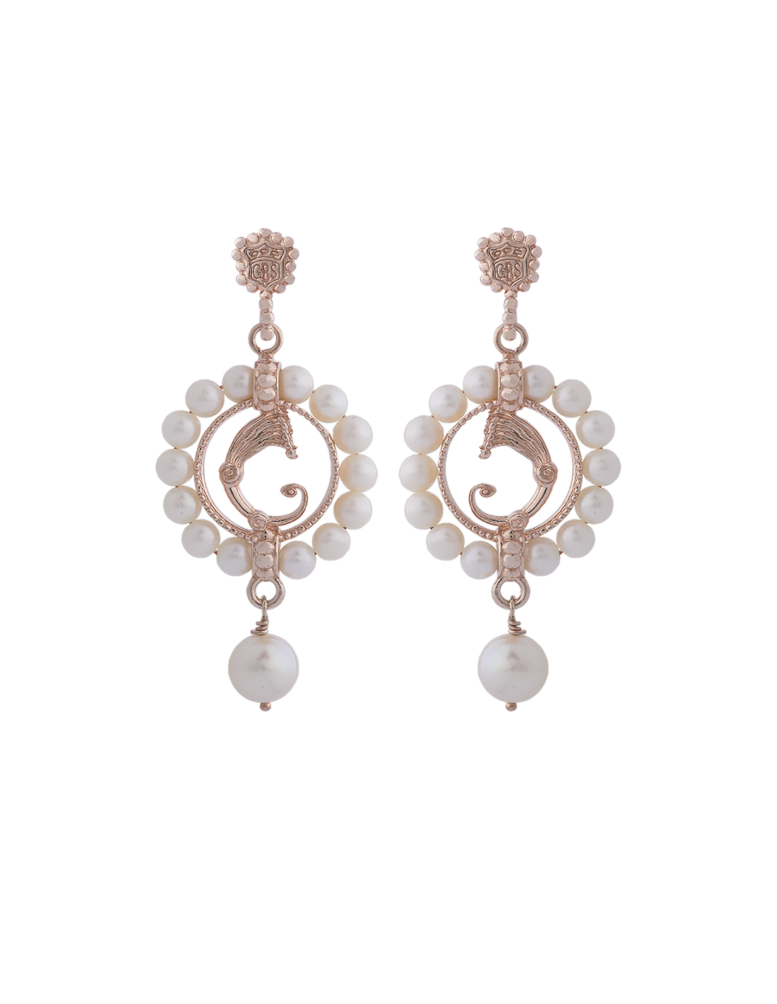 Orecchini Drago e perline pendenti